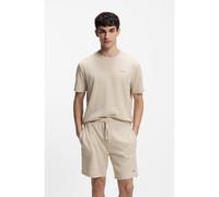 HUGO Waffle-structured pyjama T-shirt with embroidered logo - Style Austin T-Shirt, 50532011 Light Beige L