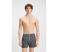 HUGO Waffle-structured swim shorts with embroidered stacked logo - Style CHAFFLE SWIMTRUNK, 50540152 Grey XXL