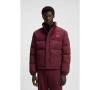 HUGO Water-repellent padded jacket with logo patch - Style Balto2541, 50547887 Dark Red XS