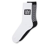 HUGO Women's 2p Rs Uni Logo Cc W Regular Socks, Black 1, 35-38