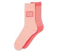 HUGO Women's 2p Rs Uni Logo Cc W Regular Socks, Light/Pastel Red635, 39-42