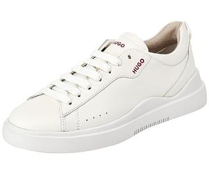 HUGO Womens Blake Tenn Leather-Upper Trainers with Cupsole Construction Size 9