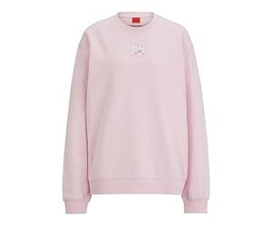 HUGO Women's classic crew sweatshirt, Light/Pastel Pink689, M
