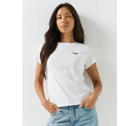 HUGO Women's Cotton T-Shirt With Script Logo And Relaxed Fit, White, Size Xxl, Women White