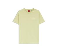 HUGO Womens Damacia 7 Cotton-Jersey T-Shirt with Embroidered Script Logo