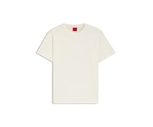 HUGO Womens Damacia 7 Cotton-Jersey T-Shirt with Embroidered Script Logo