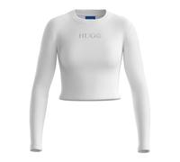 HUGO Women's Della_b Jersey top, White, M