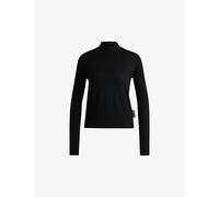 Hugo Womens Hugo High-Neck Logo-Tab Wool Jumper Black S
