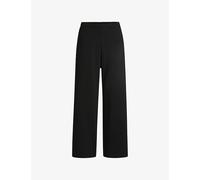Hugo Womens Hugo Wide-Leg Loose-Fit Cotton-Blend Jogging Bottoms Black M