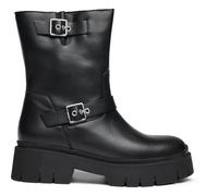 Hugo Womens Kris Bootie Boots - Black Leather - Size UK 4