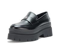HUGO Women's Kris Chunky Platform Loafers, Black Gloss, 9 UK
