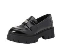 HUGO Women's Kris_Loafer_BRPU Flats, Black, 3 UK