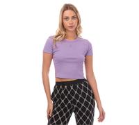 Hugo Womens/Ladies Stacked Logo Slim Crop T-Shirt GT4594