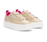 HUGO Women's Lyssa_Tenn_flt Sneaker, Open Beige, 2 UK