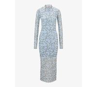 Hugo Womens Open Miscellaneous Graphic-print Slim-fit Stretch-mesh Midi Dress S