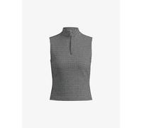 Hugo Womens Open Miscellaneous Jacquard Zip-neck Stretch-jersey Top Xl