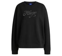 HUGO Women's Oversized Crew_B_2 10266045 01 Sweatshirt, Black001, M