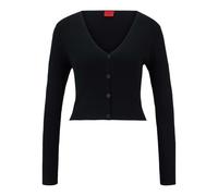 Hugo Womens Sanderin Cardigan in Black Viscose - Size 6 UK