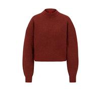 HUGO Womens Sismia Wool-Blend Oversized-fit Sweater with high Collar Red