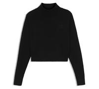 HUGO Women's Soft Wool Blend Turtleneck Sweater, Black Jade, Small