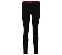 HUGO Women's Sporty Logo_Leggings Loungewear, Black, S