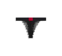 HUGO Womens STRING RL LACE Lace thong with red logo label