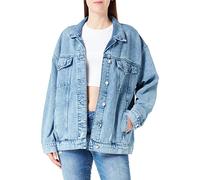 HUGO Women's The Icon Jeans_Jacket_L, Light/Pastel Blue450, M