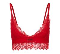 HUGO Women's Triangle Padded LACE Bra, Bright Red620, XS