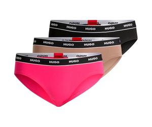 HUGO Women's TRIPLET BRIEF STRIPE 10240727 Brief, 999Assorted Pre-Pack,