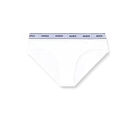 HUGO Women's Triplet Brief Stripe 10272521 Letter, White, S