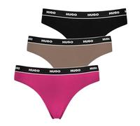 HUGO Women's Triplet Thong Stripe 10240727 String, 999Assorted Pre-Pack, S (Pack of 3)