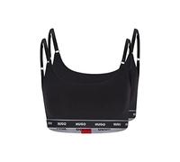 HUGO Women's Twin Bralette Stripe Bralet, Black1, L