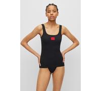 Hugo Womens Vest Red Label Black Cotton - Size Small