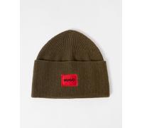 HUGO Men's Xaff 6 Beanie, Dark Beige, ONESI