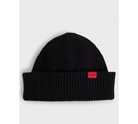 Hugo Xush Mens Skull Cap Beanie - Black Wool - One Size