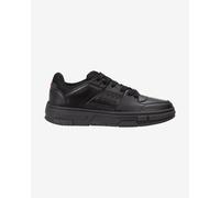 HUGO Faux-leather trainers with mesh trims - Style Yarrow_tenn_mepu, 50548531 Black 10