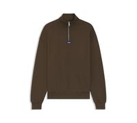 HUGO Mens Neeler Blue-logo sweatshirt in cotton terry