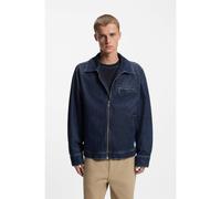 HUGO Zip-up jacket in blue denim with chest pocket - Style Elzo, 50551917 Dark Blue S