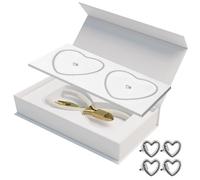 HUGOMOVA Permanent Bracelet Kit for Couples - DIY Sterling Forever Bracelets Making Set with Locking Heart Clasp, Ideal Gift for Christmas, Anniversary, Valentine's Day & Date Night Activity, L
