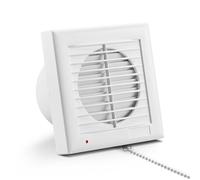 HUGOOME 150 mm 18W 320m³/h Extractor Fan with Shutter and Pull Chain Switch, Window and Wall Fan for Kitchen, Bathroom, Conservatory, Garage - 6 inches