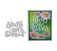 Hugs and Kisses Metal Die Cuts,Cutting Dies for Card Making Clearance,Embossing Dies for Scrapbooking, DIY Album Paper Cards Art Craft Decoration