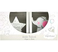 Hugs and Kisses - Wooden Bookends