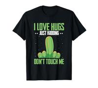 Hugs Are Great, Dont Touch Me Funny Cactus Design T-Shirt