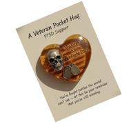 Hugs for Friends | Emotional Heart Skull Keepsake Mini Hug With Card | for Good Luck Caring Vacation Coworkers Thank You Valentine Women Hombre
