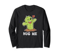 Hugs Free Hug Me Cacti Prickly Cactus Not A Hugger Hugging Long Sleeve T-Shirt