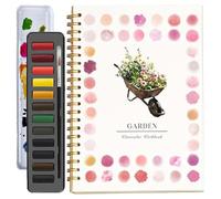 Hugs Garden Watercolor Workbook, Hugsgarden Water Color Books, Beginner-Friendly Watercolor Workbook, Dispersed WatercolorWorkbook, Easy Nature Scenes Paint Set (Garden)