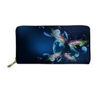 HUGS IDEA Abstract Butterfly Outdoor Shopping Women Long Wallets with Zipper