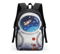 HUGS IDEA Astronaut Boys Backpack Space Explorer School Bag Lightweight Water Resistant Rucksack for Primary School Travel Camping