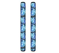 HUGS IDEA Blue Turtle Pattern Cabinet Refrigerator Fridge Door Handle Cover Non-slip Oven Dishwasher Handles Decor Keep Appliance Clean