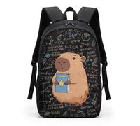 HUGS IDEA Book Capybara Kids Backpack Kawaii Reading School Bag Lightweight Water Resistant Rucksack for Boys Girls Age 6-12